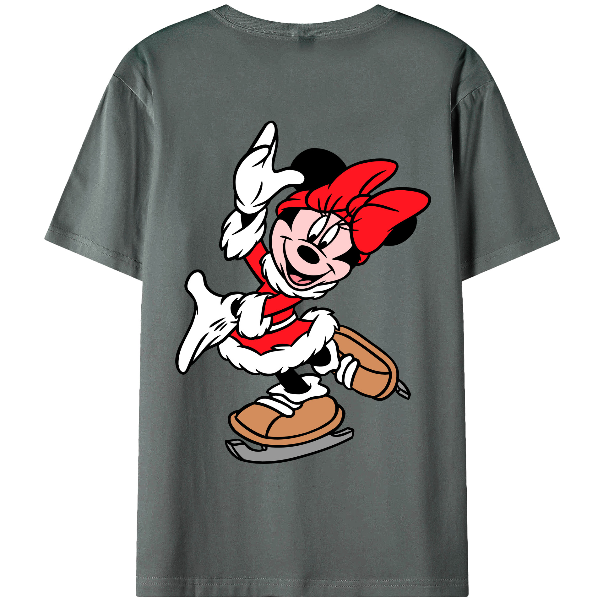 ミッキーマウス Mickey Mouse 綿100％ メンズ半袖Tシャツ（バックプリント） 通気性
